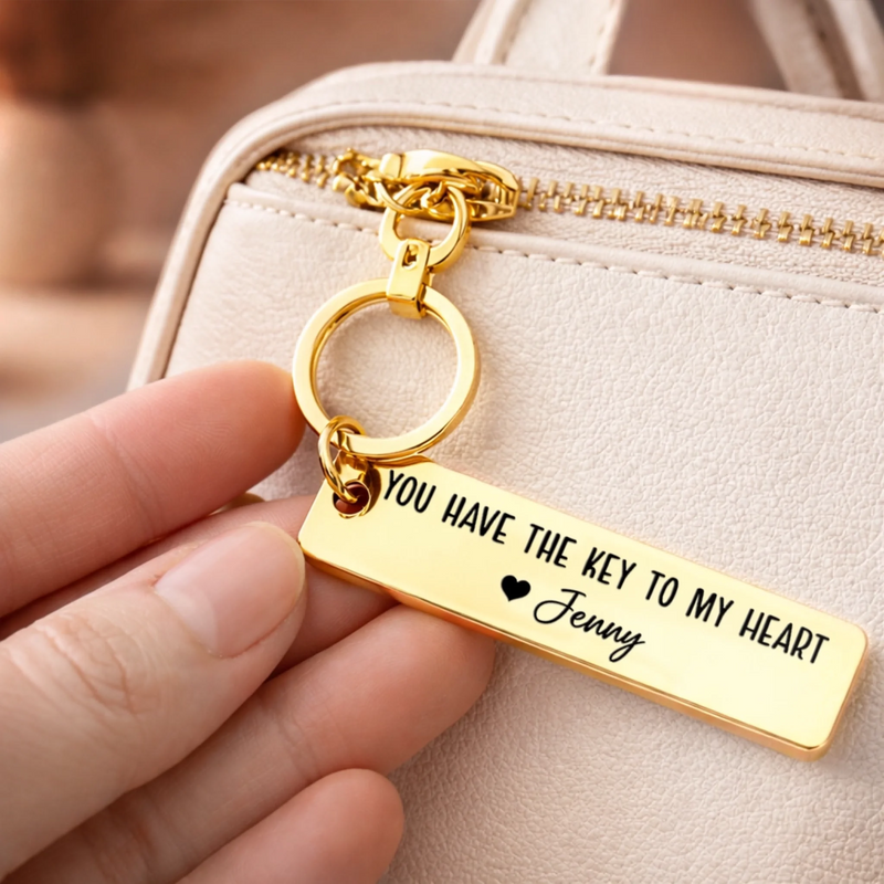 Personalized Stainless Steel Keychain – Anniversary Gifts For Couple – Together We Choose Us