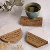 Personalized Marble Wood Coaster - Custom Anniversary Gift For Husband Wife - Everlasting Love