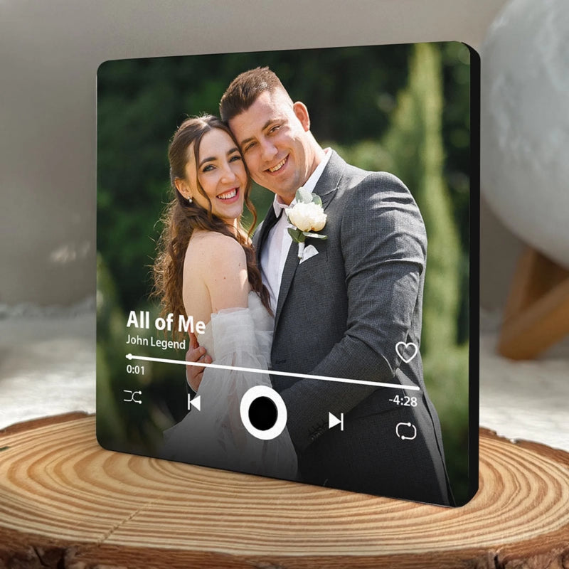 Personalized Photo Music Fridge Magnet - Can Play Songs – Anniversary Gift For Couple – Together As One