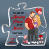 Personalized Puzzle Shaped Acrylic Plaque - Gifts For Couple - Love Grows Where We Are