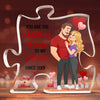 Personalized Puzzle Shaped Acrylic Plaque - Gifts For Couple - Love Grows Where We Are