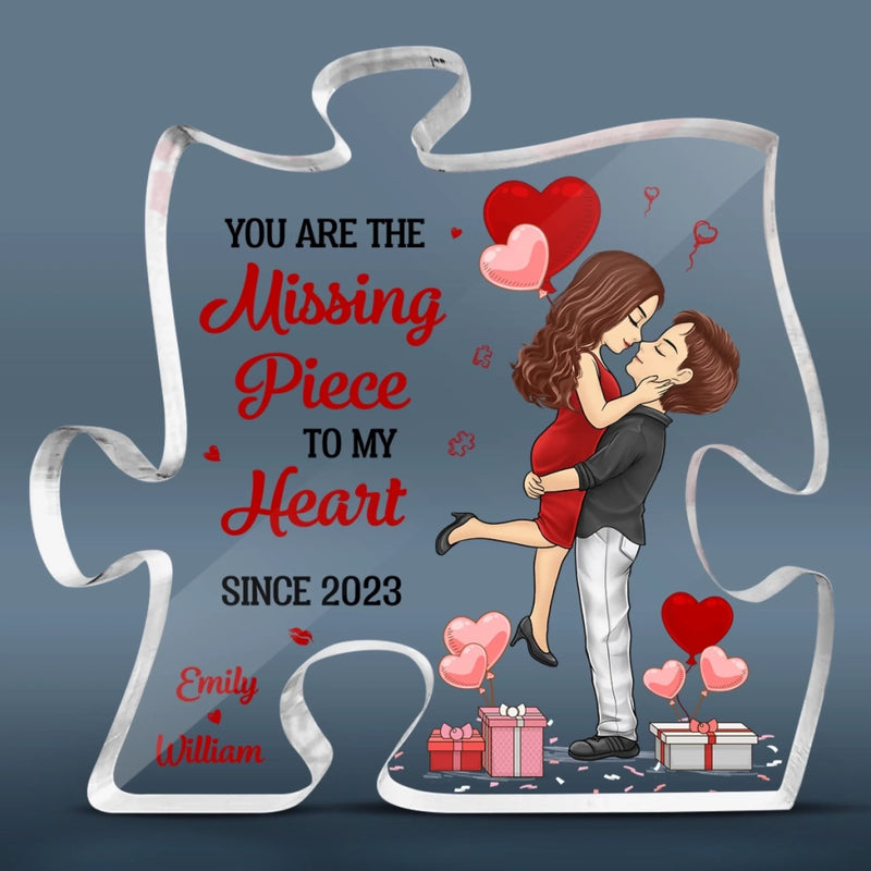 Personalized Puzzle Shaped Acrylic Plaque - Gifts For Couple - Destiny Brought You To Me