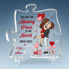 Personalized Puzzle Shaped Acrylic Plaque - Gifts For Couple - Destiny Brought You To Me