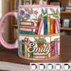 Personalized Accent Mug - Gifts For Book Lovers, Bookworms, Readers - Read More Stress Less