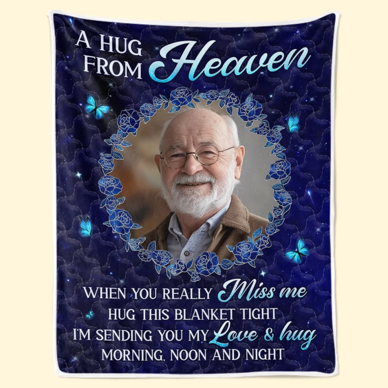 Personalized Photo Blanket - Meaningful Memorial Gift - Love Never Ends, Only Grows Stronger