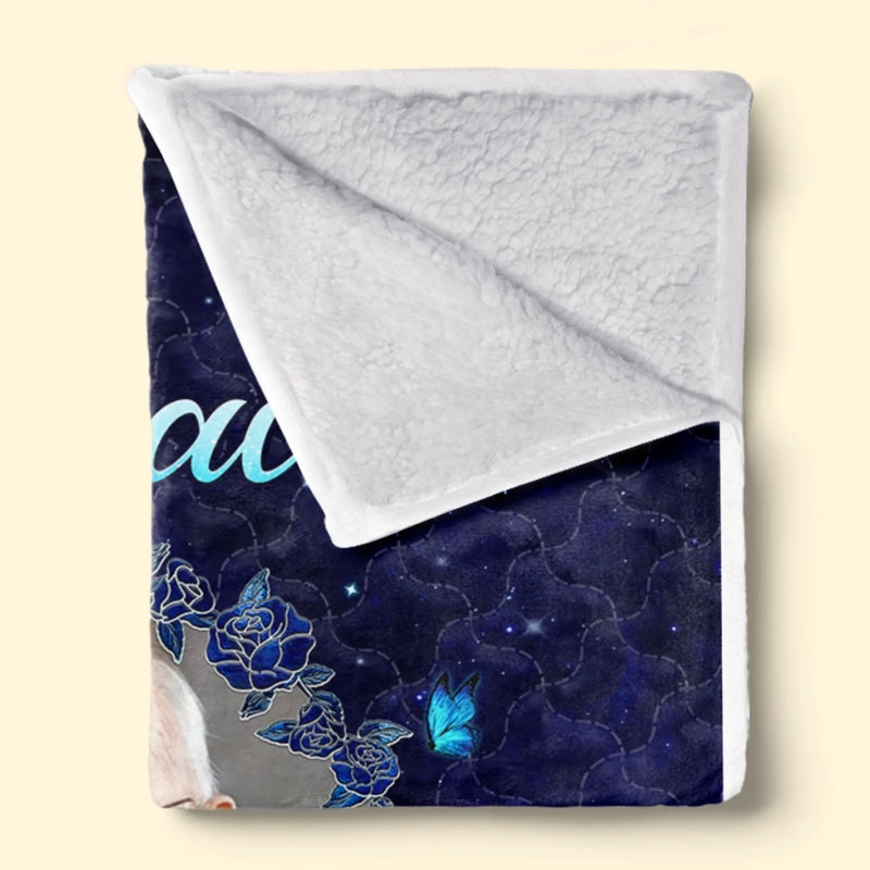 Personalized Photo Blanket - Meaningful Memorial Gift - Love Never Ends, Only Grows Stronger