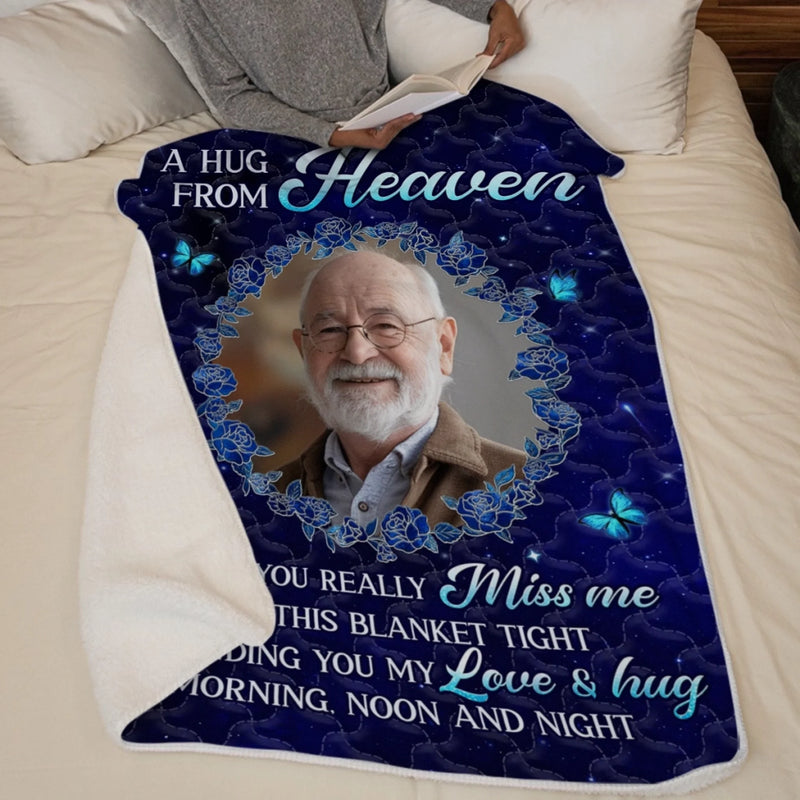 Personalized Photo Blanket - Meaningful Memorial Gift - Love Never Ends, Only Grows Stronger