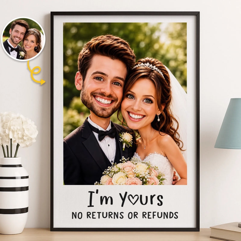 Personalized Photo Vertical Poster - Gifts For Couple - Officially Stuck Together Forever