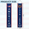 Personalized America 250th Anniversary Porch Banner Set - Gifts For Family - Freedom Never Fades