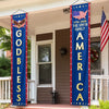 Personalized America 250th Anniversary Porch Banner Set - Gifts For Family - Stars Stripes And Freedom