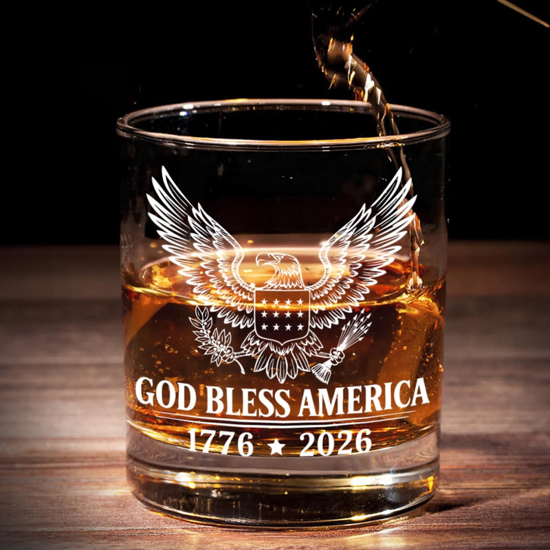 Personalized Whiskey Glass - Gifts For Men, Whiskey Lovers - For the True American