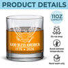 Personalized Whiskey Glass - Gifts For Men, Whiskey Lovers - For the True American