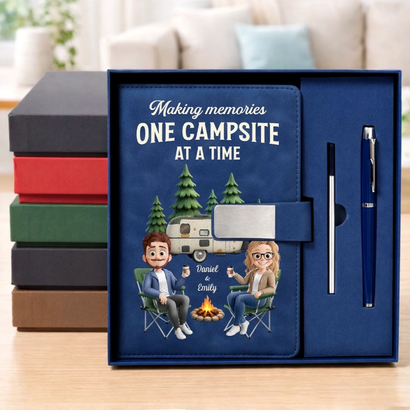 Personalized Notebook Set – Camping Gifts For Campers, Couple – Home Is Where You Park It