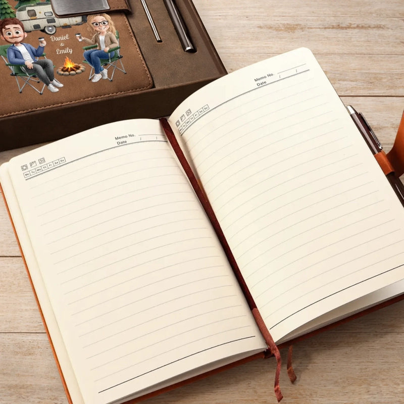 Personalized Notebook Set – Camping Gifts For Campers, Couple – Home Is Where You Park It