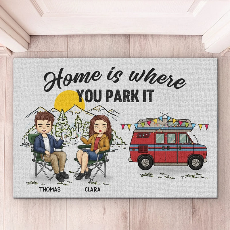 Personalized Decorative Mat – Camping Gifts For Campers, Couple - One Campsite At A Time