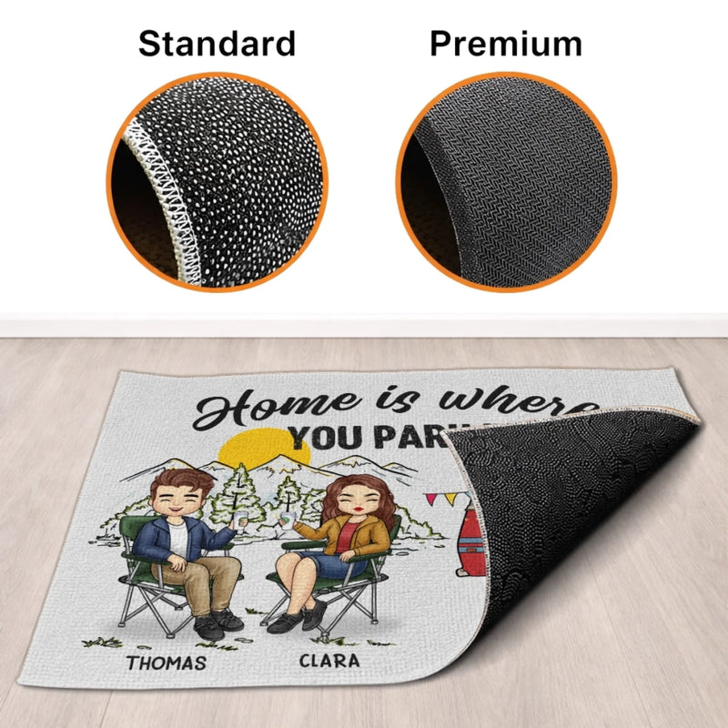 Personalized Decorative Mat – Camping Gifts For Campers, Couple - One Campsite At A Time