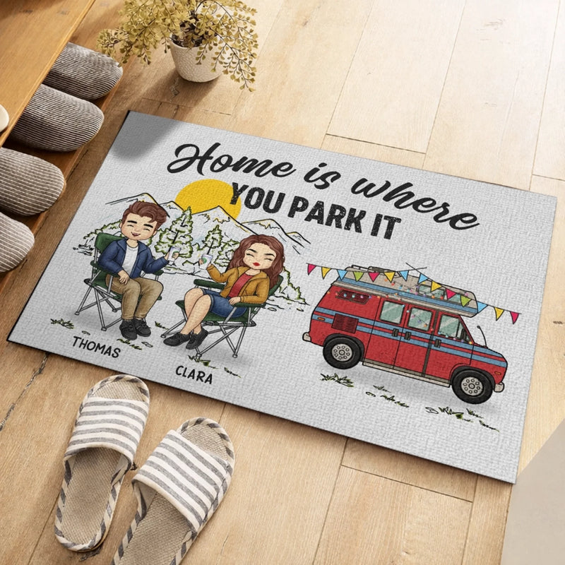 Personalized Decorative Mat – Camping Gifts For Campers, Couple - One Campsite At A Time