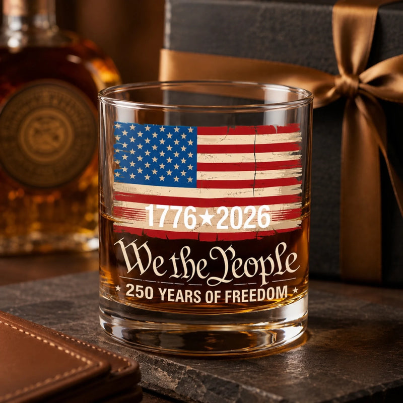 Personalized America 250th Anniversary Whiskey Glass - Gifts For Men, Women - Still Standing Proud