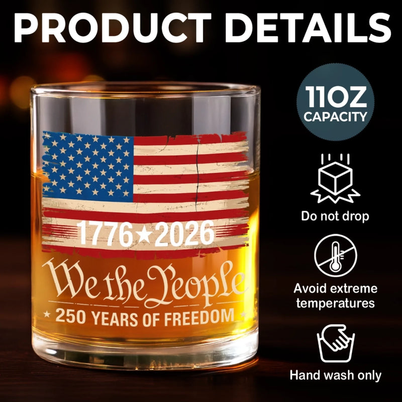 Personalized America 250th Anniversary Whiskey Glass - Gifts For Men, Women - Still Standing Proud