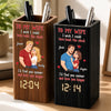 Personalized Pen Holder With Clock - Gifts For Couple - I'd Choose You Again And Again