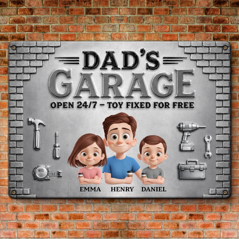 Personalized Home Decor Metal Sign – Gifts For Dad, Grandpa – Professional Problem Solver