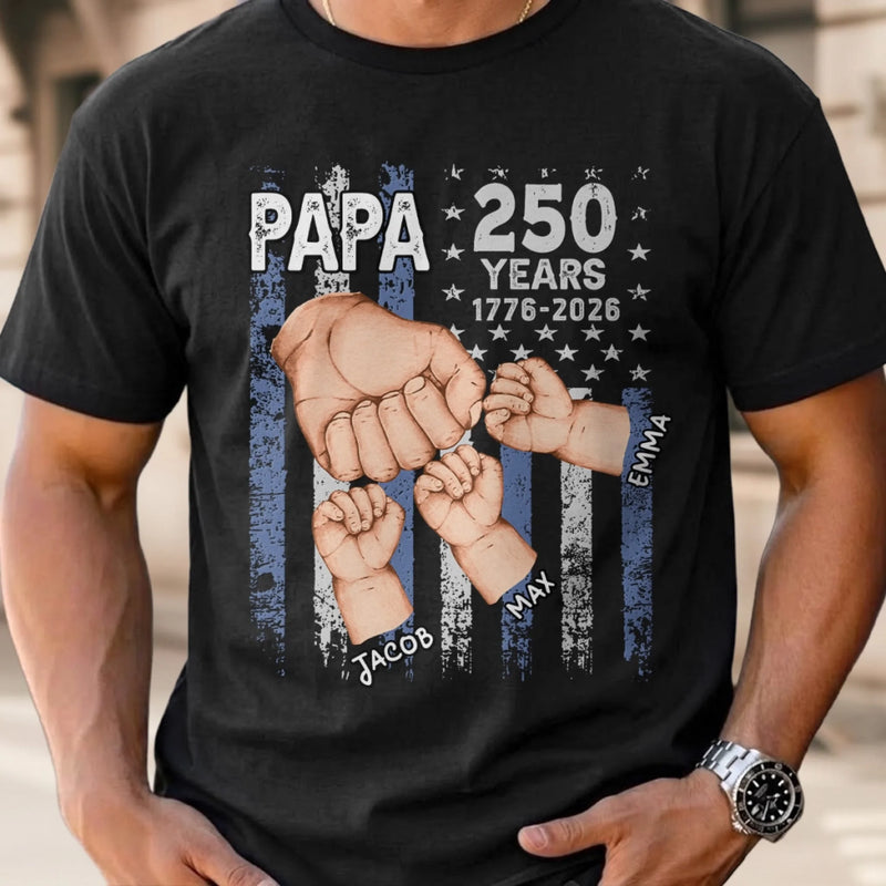 Personalized America 250th Anniversary T-shirt, Hoodie – Gifts For Dad, Grandpa – 250 Years Of Liberty
