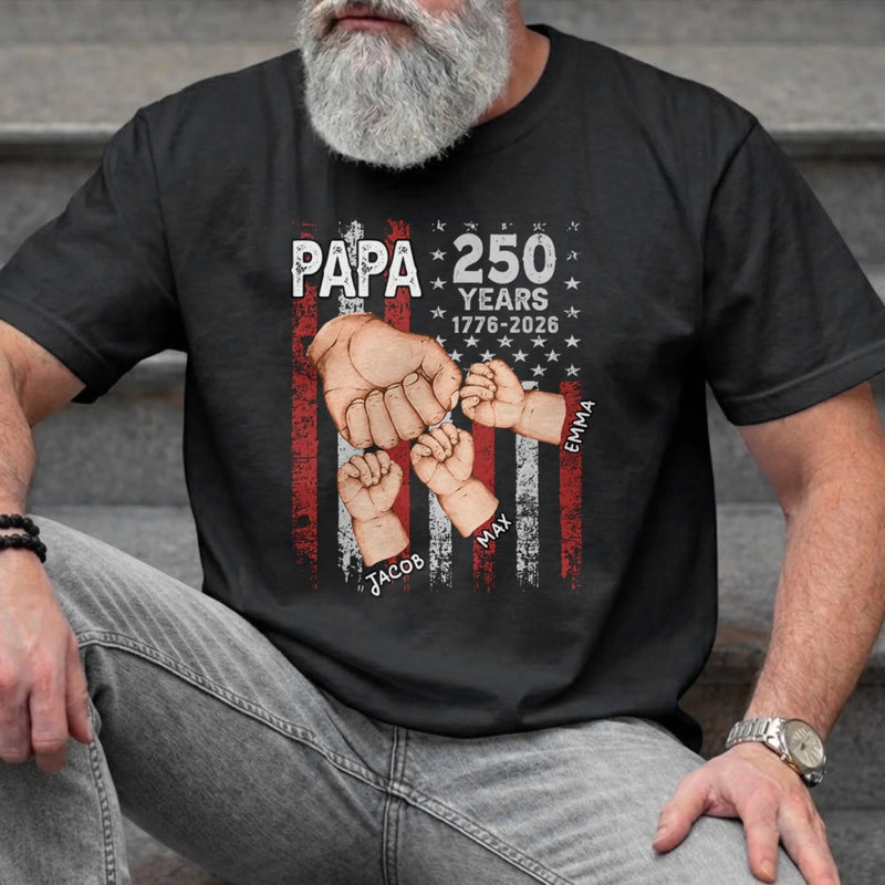 Personalized America 250th Anniversary T-shirt, Hoodie – Gifts For Dad, Grandpa – 250 Years Of Liberty