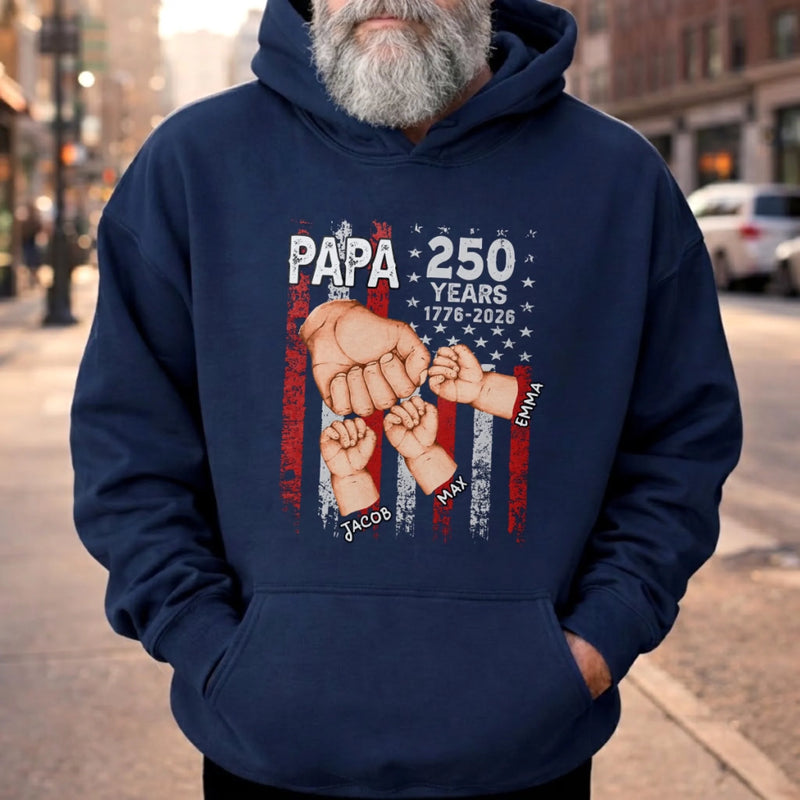 Personalized America 250th Anniversary T-shirt, Hoodie – Gifts For Dad, Grandpa – 250 Years Of Liberty