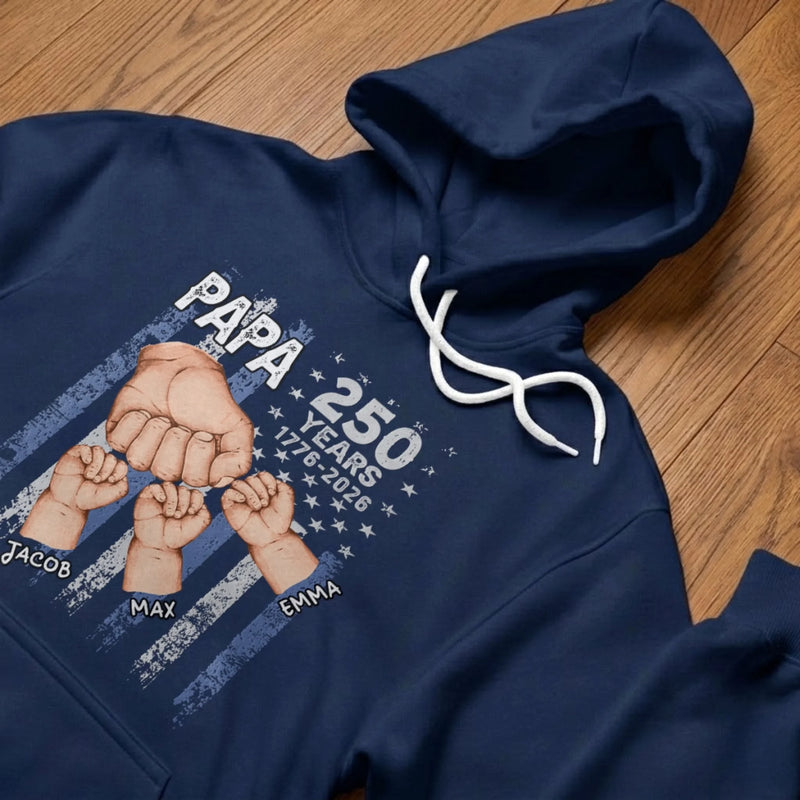 Personalized America 250th Anniversary T-shirt, Hoodie – Gifts For Dad, Grandpa – 250 Years Of Liberty