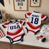 Personalized Baby Jersey Bodysuit
– Baby Shower Gifts For New Moms, New Dads, Soccer Lovers – Future Soccer Star In Training