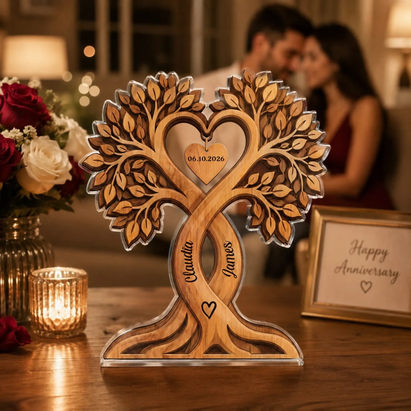 Personalized Acrylic Plaque – Anniversary Gifts For Couple – Thanks For Putting Up With Me