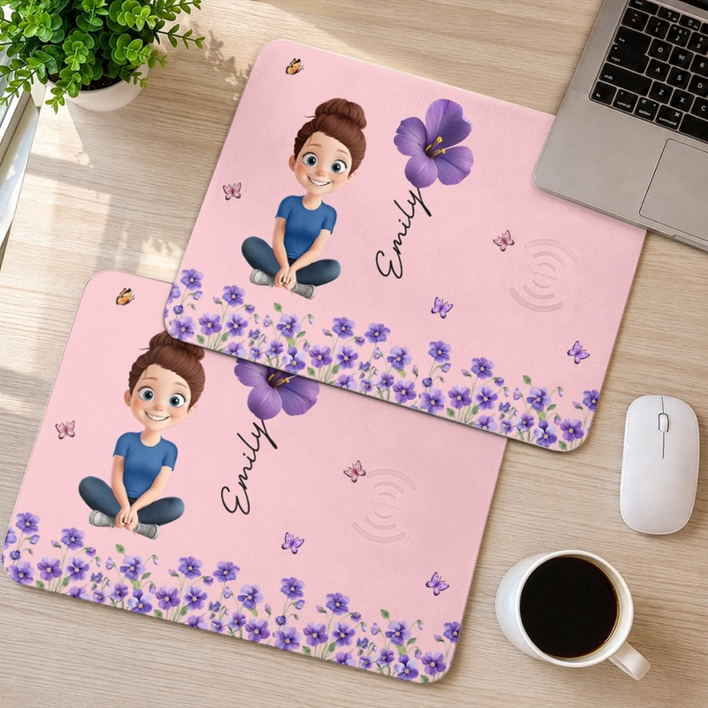 Personalized Charging Mat - Gifts For Women, Besties, Sisters, BFF - My Little Heartbeat Forever