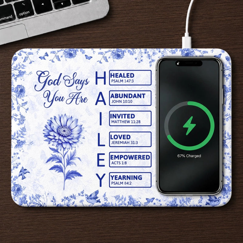 Personalized Charging Mat - Gifts For Women, Besties, Sisters - Blessed With A Soul Sister