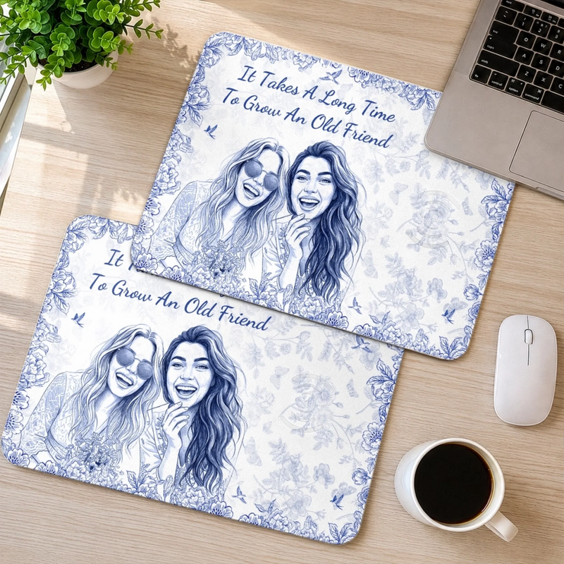 Personalized Photo Charging Mat - Gifts For Women, Besties, Sisters - Grounded In True, Deep Friendship