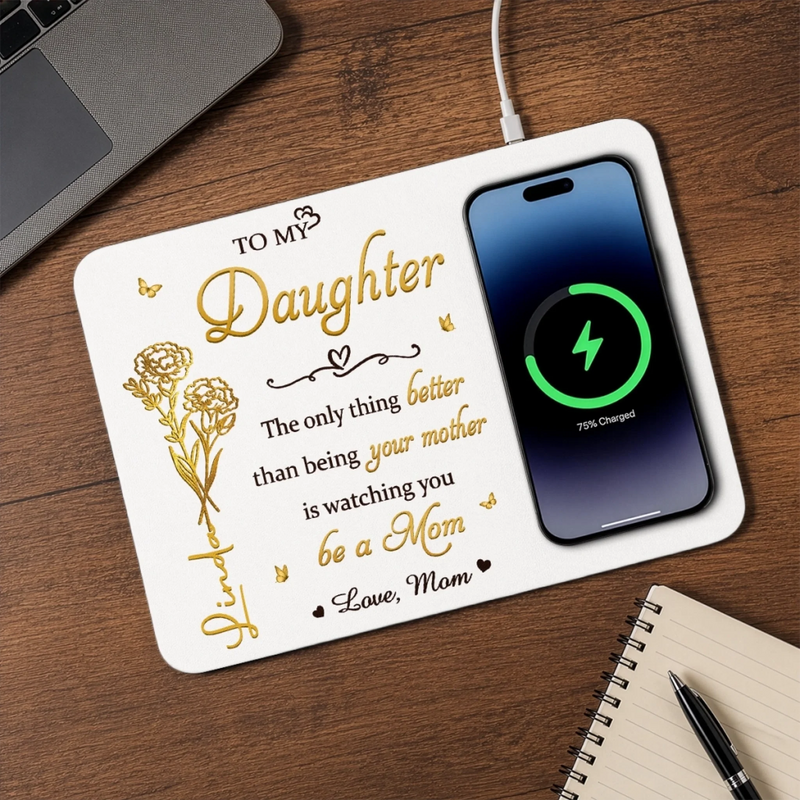 Personalized Charging Mat - Gifts For Daughter - Forever Proud To Call You My Daughter