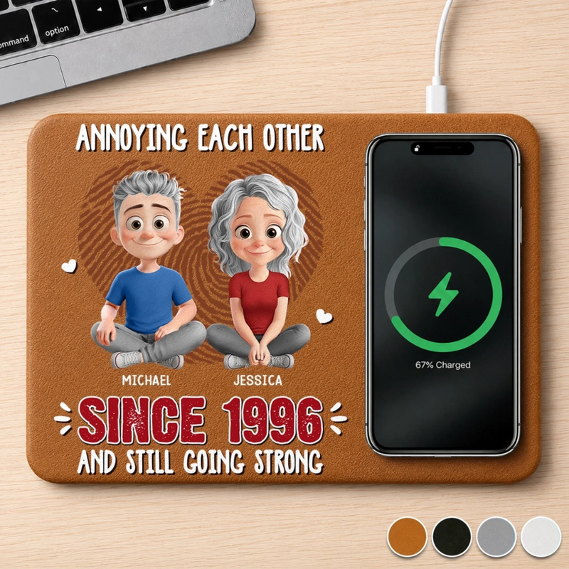 Personalized Charging Mat - Anniversary Gifts For Couple - Better Together Since