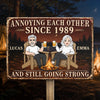 Personalized Home Decor Metal Sign - Gifts For Couple - Love Drives Us Crazy