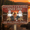 Personalized Home Decor Metal Sign - Gifts For Couple - Crazy Together Since Forever