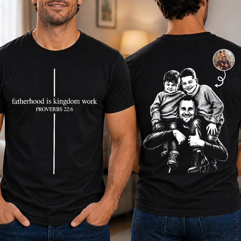 Personalized Photo T-shirt - Gifts For Dad, Grandpa - My Hero My Dad