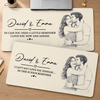 Personalized Photo Desk Mat – Anniversary Gifts For Couple – I Love You Now and Always