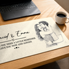 Personalized Photo Desk Mat – Anniversary Gifts For Couple – I Love You Now and Always