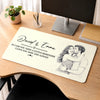 Personalized Photo Desk Mat – Anniversary Gifts For Couple – I Love You Now and Always