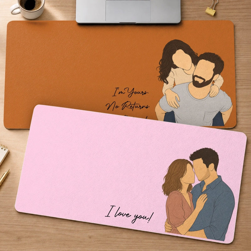Personalized Photo Desk Mat – Anniversary Gifts For Couple – Years Pass, Love Remains
