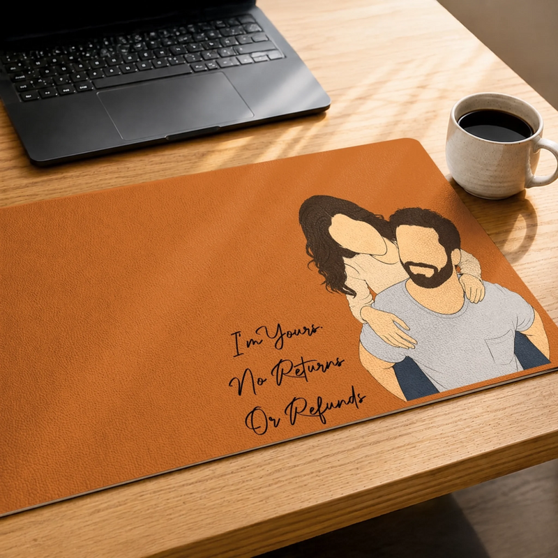 Personalized Photo Desk Mat – Anniversary Gifts For Couple – Years Pass, Love Remains