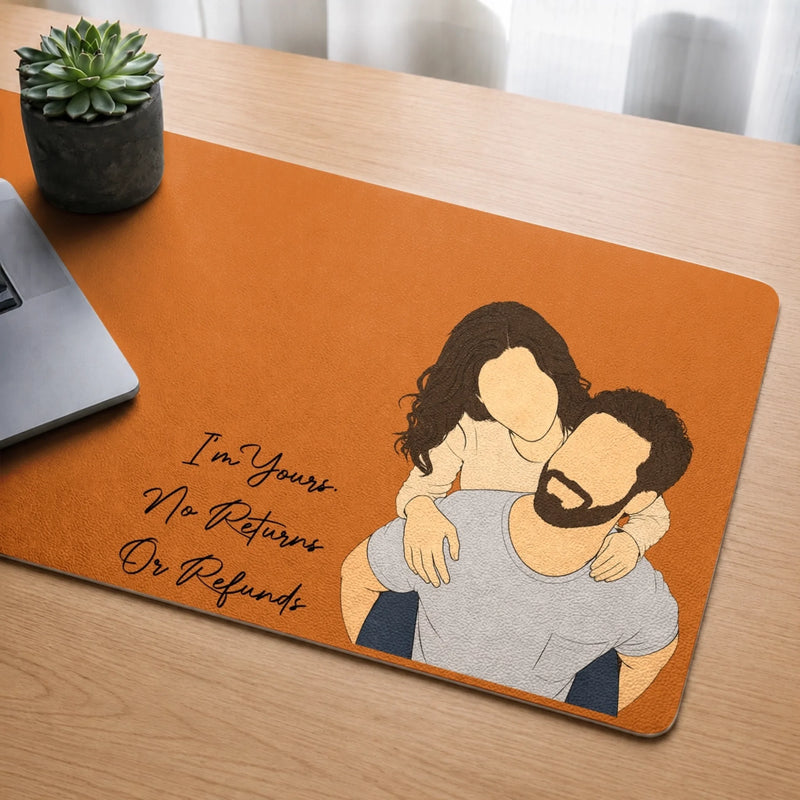 Personalized Photo Desk Mat – Anniversary Gifts For Couple – Years Pass, Love Remains