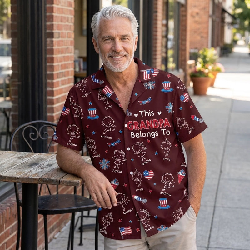 Personalized America 250th Anniversary Hawaiian Shirt - Gifts For Dad, Grandpa - Freedom Family Legacy