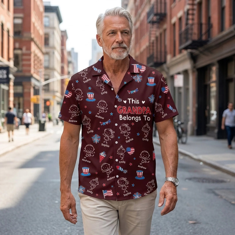 Personalized America 250th Anniversary Hawaiian Shirt - Gifts For Dad, Grandpa - Freedom Family Legacy