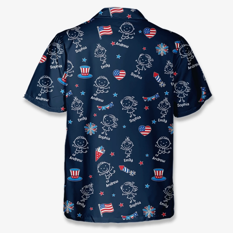 Personalized America 250th Anniversary Hawaiian Shirt - Gifts For Dad, Grandpa - Freedom Family Legacy