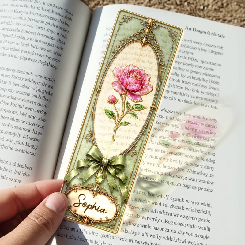 Personalized Clear Acrylic Bookmark - Bookish Gifts For Book Lovers, Bookworms - Where Stories Bloom