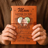 Personalized Photo Leather Wrap Journal - Meaningful Memorial Gift - Always Guided By Your Love